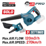 BORMANN Pro BBP3700 Φυσητήρας-Αναρροφητήρας Μπαταρίας 20V, SOLO