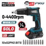 BORMANN Pro BBP5150 Κατσαβίδι Γυψοσανίδας 20V Brushless Μπαταρίας, SOLO